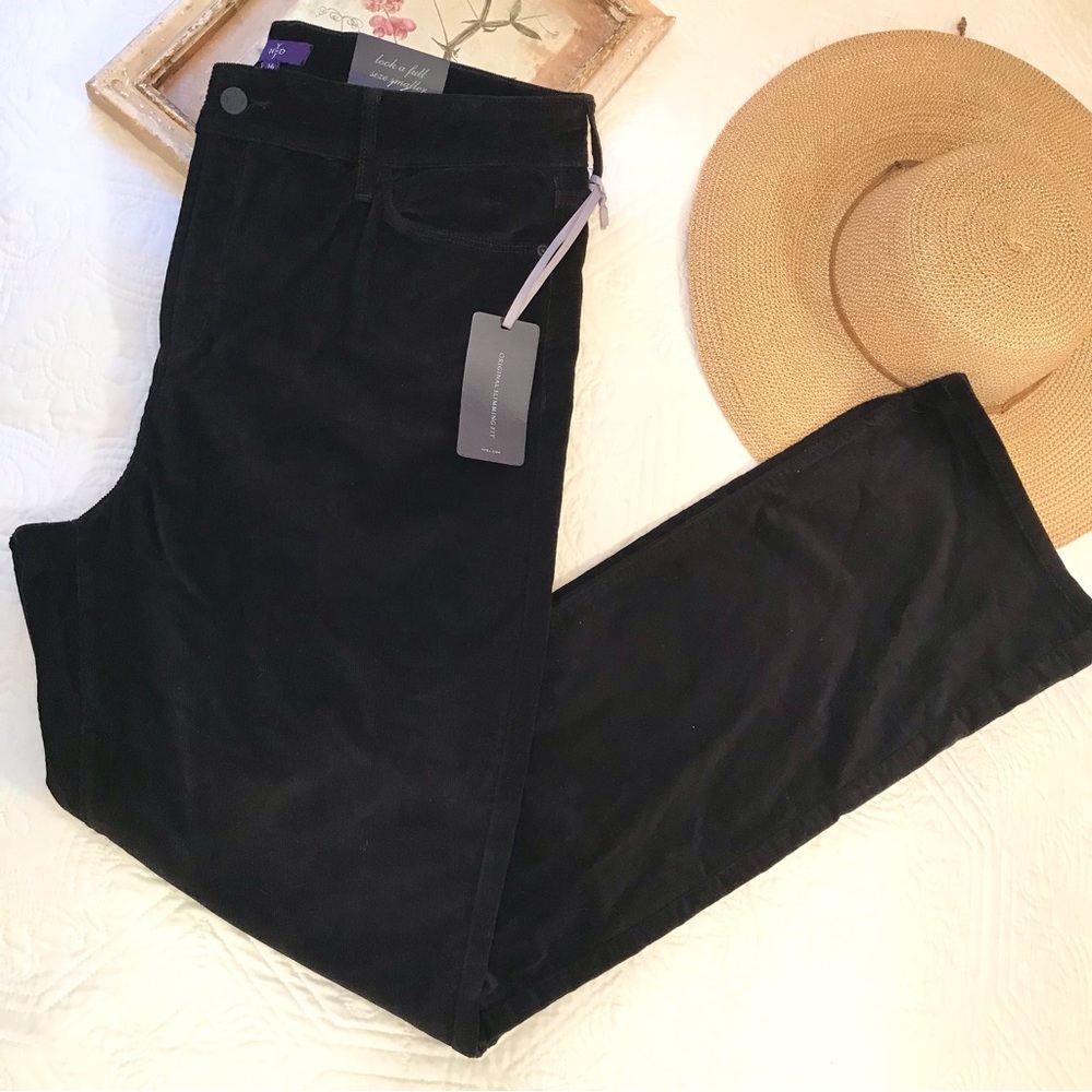NYDJ Slimming Fit Bootcut Black Corduroy NWT